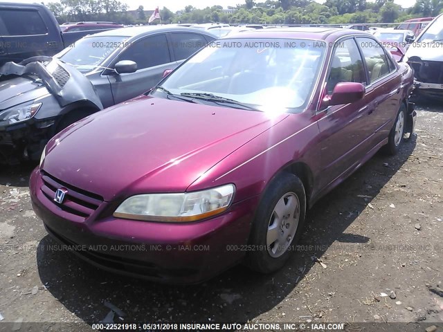 1HGCG16501A023888 - 2001 HONDA ACCORD EX RED photo 2