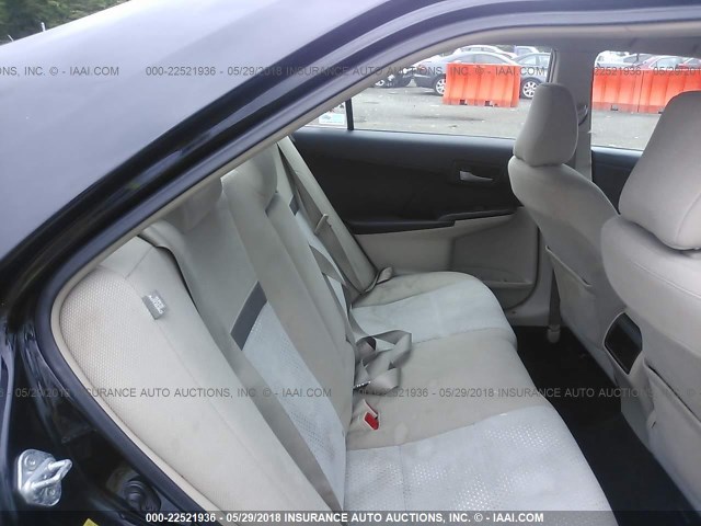 4T1BF1FK1CU100199 - 2012 TOYOTA CAMRY SE/LE/XLE BLACK photo 8