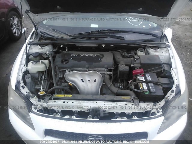 JTKDE3B73A0307199 - 2010 TOYOTA SCION TC 白色 照片 10