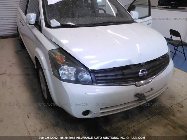 5N1BV28U78N115931 - 2008 NISSAN QUEST S/SE/SL WHITE photo 6