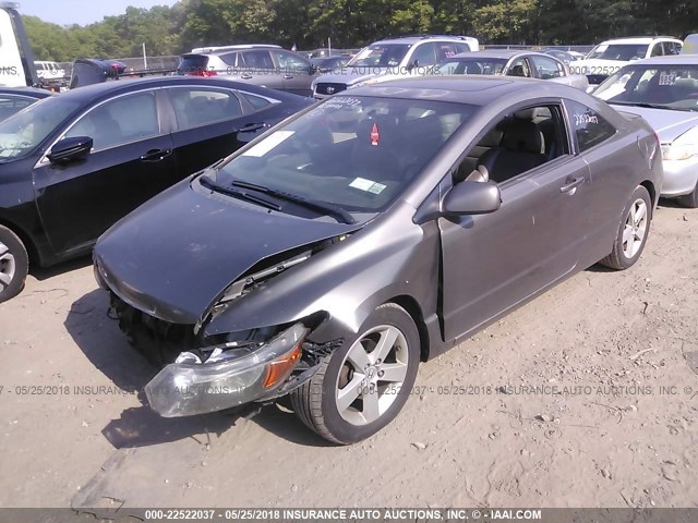 2HGFG12938H553872 - 2008 HONDA CIVIC EXL ნაცრისფერი ფოტო 2