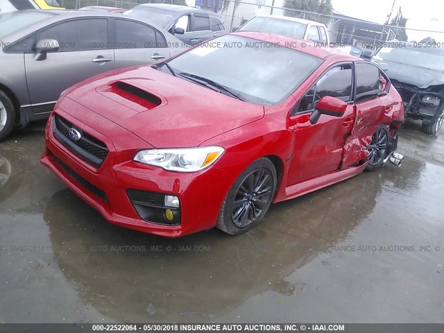 JF1VA1B65H9825698 - 2017 SUBARU WRX RED photo 2