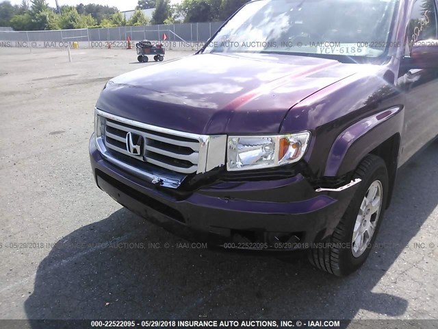 5FPYK1F43DB002157 - 2013 HONDA RIDGELINE RTS MAROON photo 6