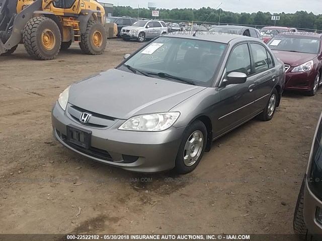 JHMES96694S005738 - 2004 HONDA CIVIC HYBRID GRAY photo 2