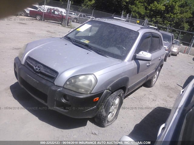 KM8JN72D35U241559 - 2005 HYUNDAI TUCSON GLS/LX SILVER photo 2