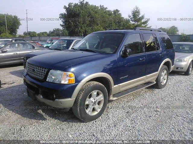 1FMDU74K55UB54824 - 2005 FORD EXPLORER EDDIE BAUER BLUE photo 2