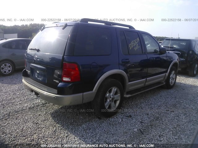 1FMDU74K55UB54824 - 2005 FORD EXPLORER EDDIE BAUER BLUE photo 4