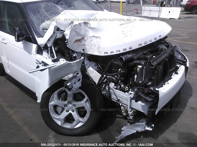 SALWR2RV6JA699701 - 2018 LAND ROVER RANGE ROVER SPORT HSE WHITE photo 6