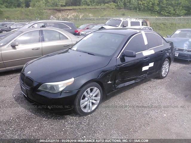 WBANB33575CN66037 - 2005 BMW 545 I BLACK photo 2