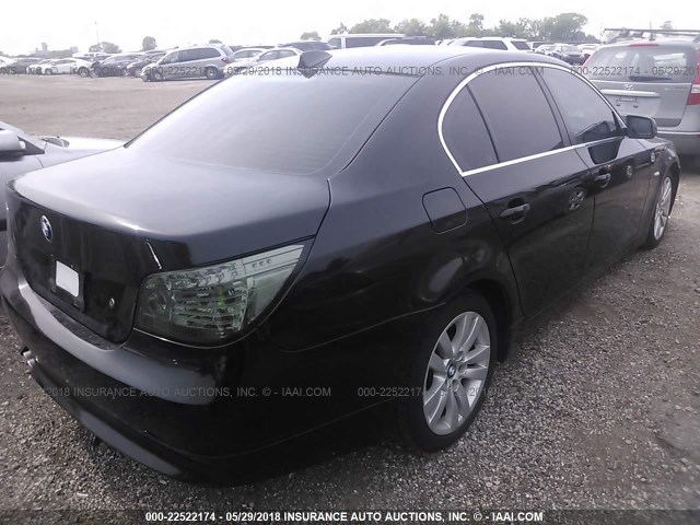 WBANB33575CN66037 - 2005 BMW 545 I BLACK photo 4