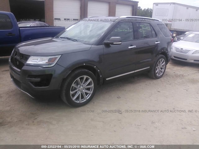 1FM5K7F88HGC23553 - 2017 FORD EXPLORER LIMITED 灰色 照片 2
