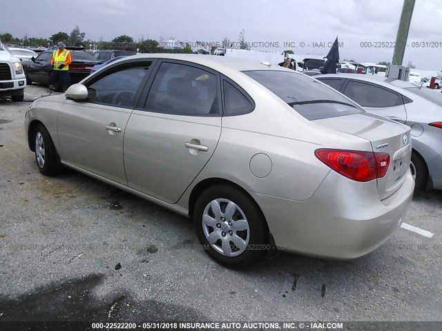 KMHDU46D88U333179 - 2008 HYUNDAI ELANTRA GLS/SE/LIMITED GOLD photo 3