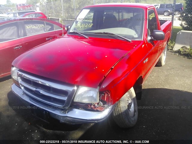 1FTYR10C7WUC70434 - 1998 FORD RANGER RED photo 2