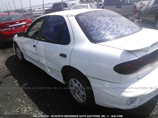 1G2JB524517252366 - 2001 PONTIAC SUNFIRE SE WHITE photo 3