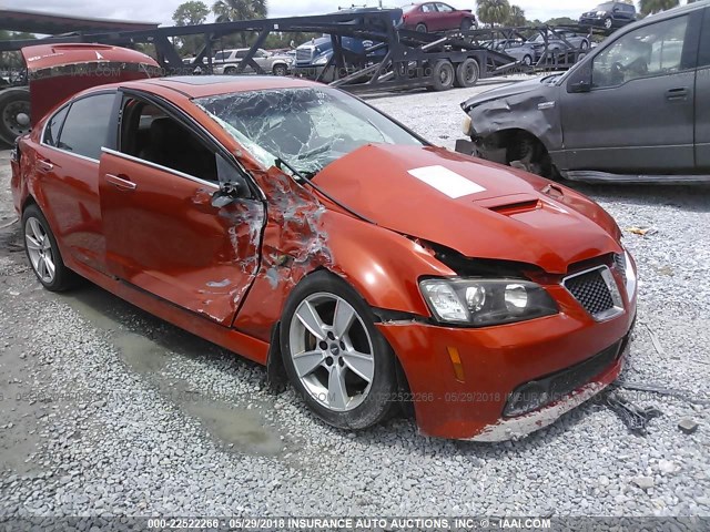 6G2EC57Y68L147043 - 2008 PONTIAC G8 GT ORANGE photo 1