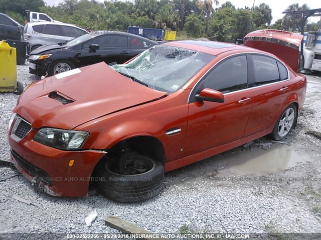 6G2EC57Y68L147043 - 2008 PONTIAC G8 GT ORANGE photo 2