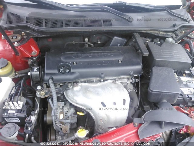 4T1BE46K77U065095 - 2007 TOYOTA CAMRY NEW GENERAT CE/LE/XLE/SE RED photo 10