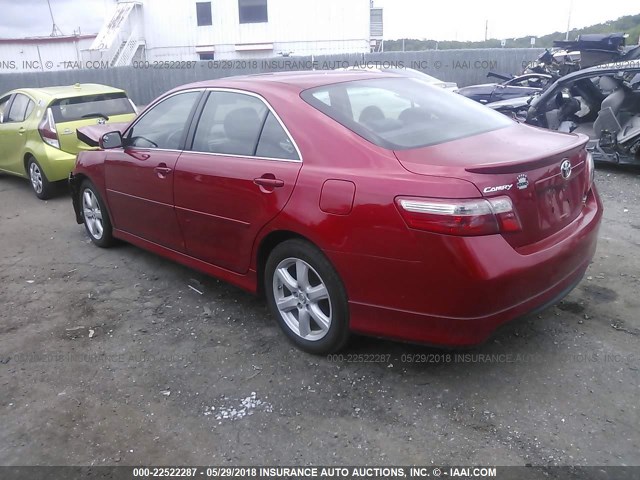 4T1BE46K77U065095 - 2007 TOYOTA CAMRY NEW GENERAT CE/LE/XLE/SE RED photo 3