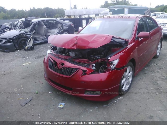 4T1BE46K77U065095 - 2007 TOYOTA CAMRY NEW GENERAT CE/LE/XLE/SE RED photo 6