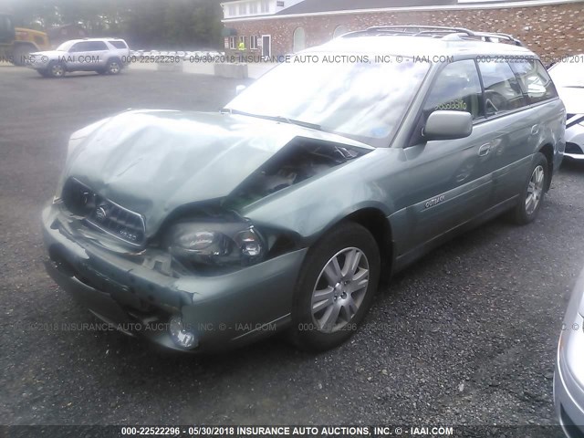4S3BH815847620957 - 2004 SUBARU LEGACY OUTBACK H6 3.0 SPECIAL GREEN photo 2