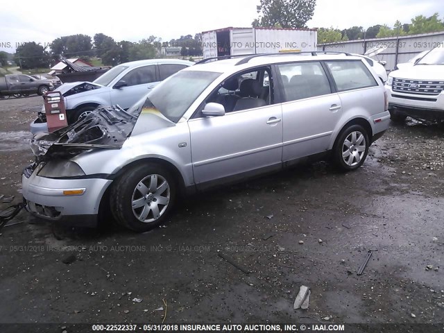 WVWWH63BX1E248862 - 2001 VOLKSWAGEN PASSAT GLX 银色 照片 2