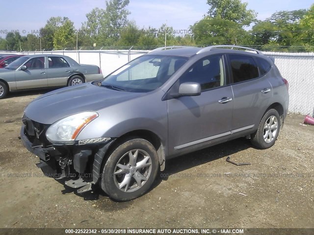 JN8AS5MT7BW182588 - 2011 NISSAN ROGUE S/SV/KROM GRAY photo 2