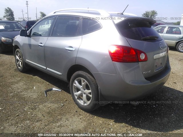 JN8AS5MT7BW182588 - 2011 NISSAN ROGUE S/SV/KROM GRAY photo 3