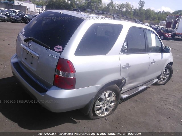 2HNYD18863H551955 - 2003 ACURA MDX TOURING SILVER photo 4