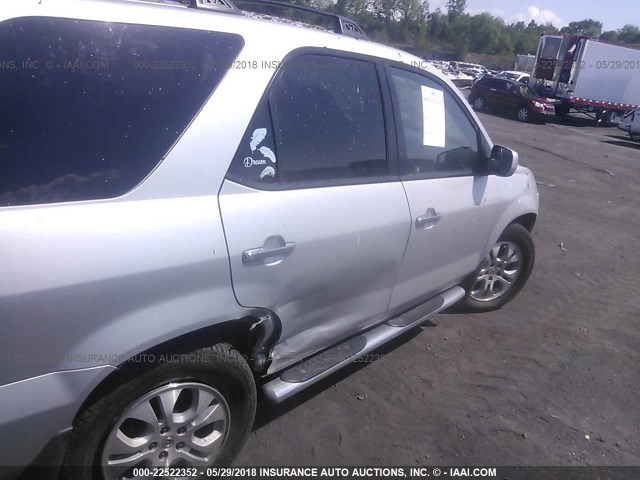 2HNYD18863H551955 - 2003 ACURA MDX TOURING SILVER photo 6