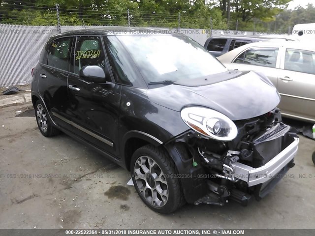 ZFBCFADH6EZ012340 - 2014 FIAT 500L TREKKING GRAY photo 1