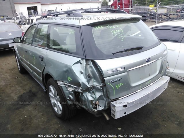 4S4BP61C097312870 - 2009 SUBARU OUTBACK 2.5I GREEN photo 3