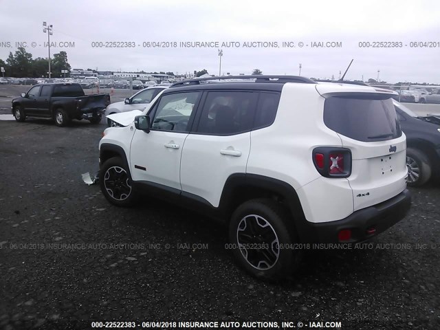 ZACCJBCB5HPG34025 - 2017 JEEP RENEGADE TRAILHAWK WHITE photo 3