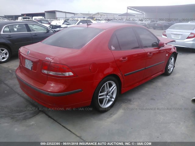 YS3FD49Y471125630 - 2007 SAAB 9-3 2.0T RED photo 4