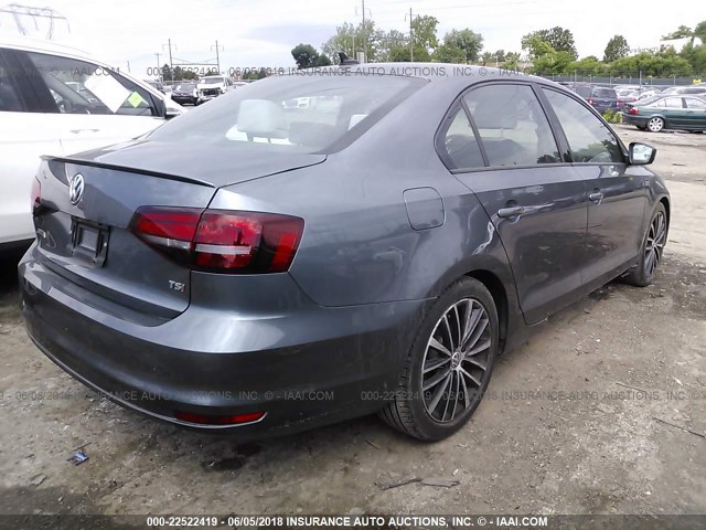 3VWB17AJ8GM266070 - 2016 VOLKSWAGEN JETTA SPORT GRAY photo 4