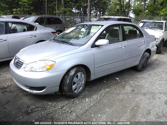 JTDBR32EX60071756 - 2006 TOYOTA COROLLA CE/LE SILVER photo 2