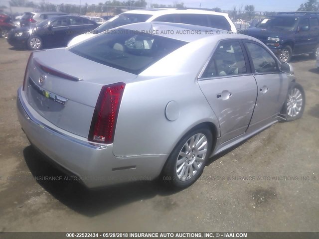 1G6DG5EY8B0128307 - 2011 CADILLAC CTS LUXURY COLLECTION SILVER photo 4