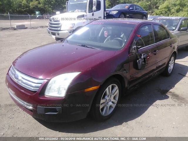 3FAFP08Z16R112877 - 2006 FORD FUSION SEL MAROON photo 2