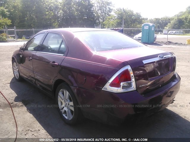3FAFP08Z16R112877 - 2006 FORD FUSION SEL MAROON photo 3