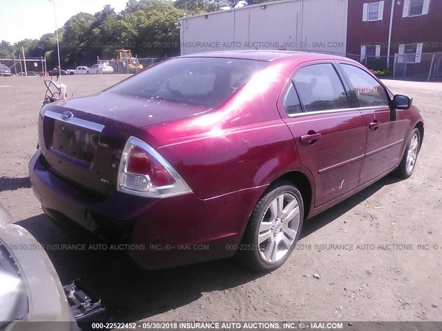 3FAFP08Z16R112877 - 2006 FORD FUSION SEL MAROON photo 4