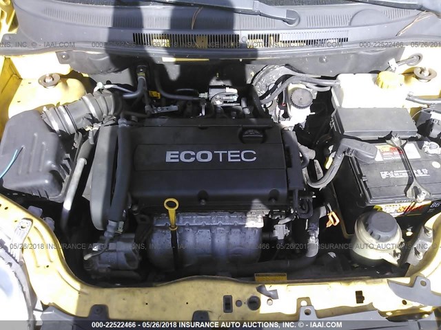 KL1TD56E39B614977 - 2009 CHEVROLET AVEO LS/LT YELLOW photo 10