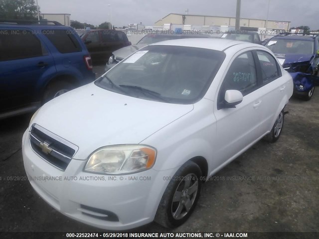 KL1TD5DE5BB242656 - 2011 CHEVROLET AVEO LS/LT WHITE photo 2