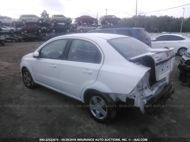 KL1TD5DE5BB242656 - 2011 CHEVROLET AVEO LS/LT 白色 照片 3
