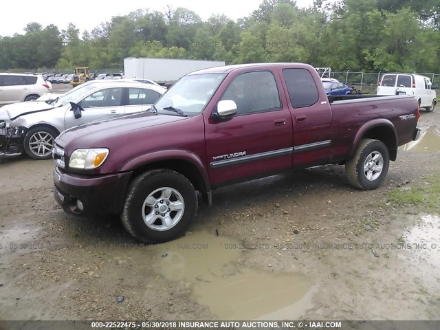 5TBBT44126S479501 - 2006 TOYOTA TUNDRA ACCESS CAB SR5 RED photo 2
