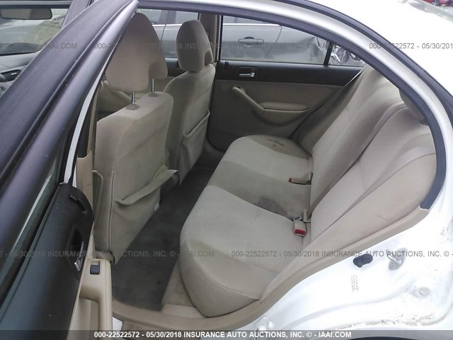 JHMES96675S014049 - 2005 HONDA CIVIC HYBRID WHITE photo 8