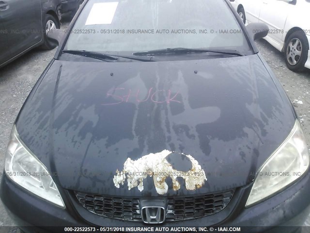 1HGEM22124L047211 - 2004 HONDA CIVIC DX VP BLACK photo 10