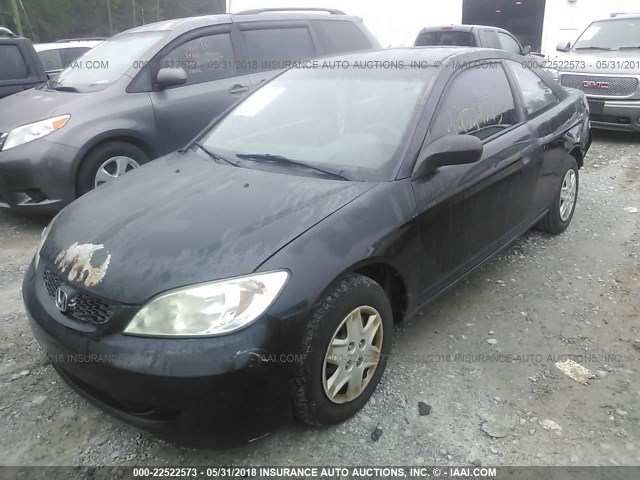 1HGEM22124L047211 - 2004 HONDA CIVIC DX VP BLACK photo 2