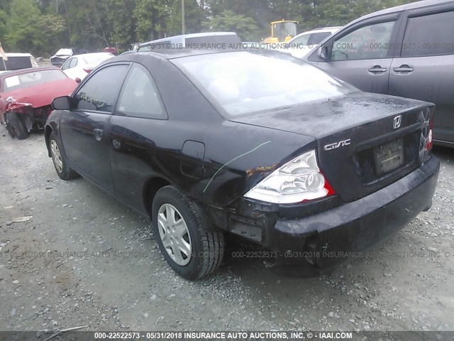 1HGEM22124L047211 - 2004 HONDA CIVIC DX VP BLACK photo 3