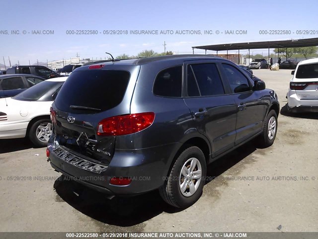 5NMSG13D59H235435 - 2009 HYUNDAI SANTA FE GLS GRAY photo 4