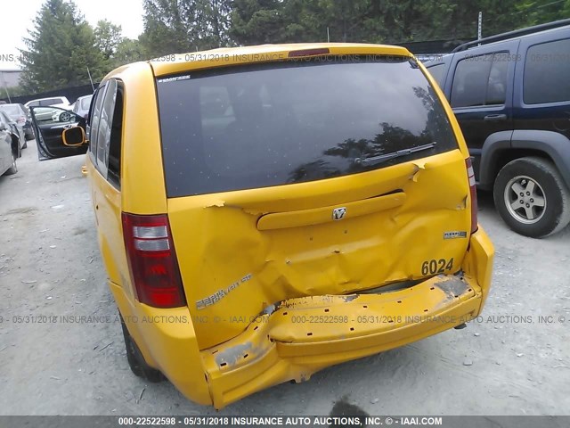 1D8HN44H18B122170 - 2008 DODGE GRAND CARAVAN SE YELLOW photo 6