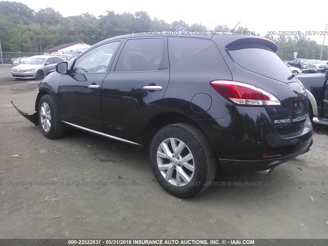 JN8AZ1MU1BW052772 - 2011 NISSAN MURANO S/SL/LE BLACK photo 3